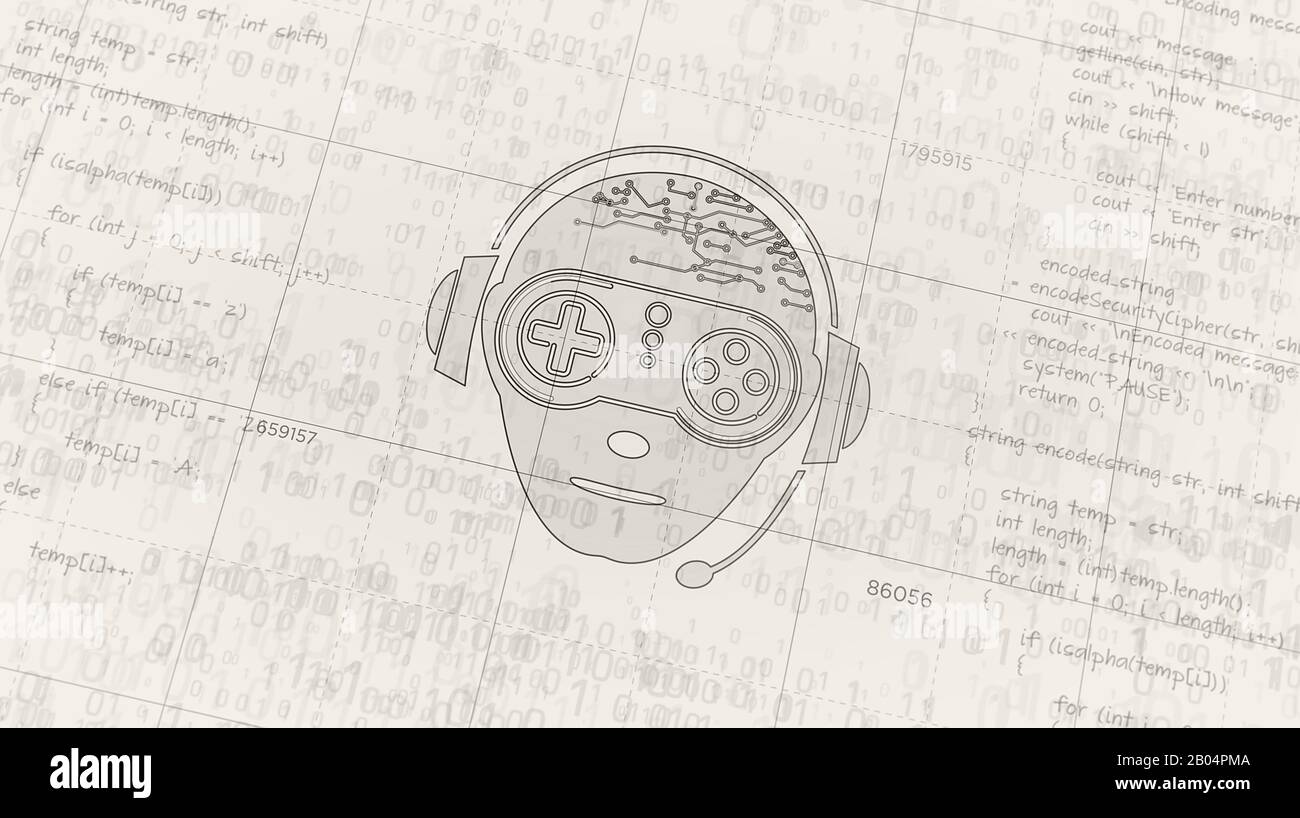 ESport cyber giochi con il progetto di simbolo giocatore. Concetto astratto di torneo, gioco, video gaming e sport digitale illustrazione 3d. Disegno d Foto Stock