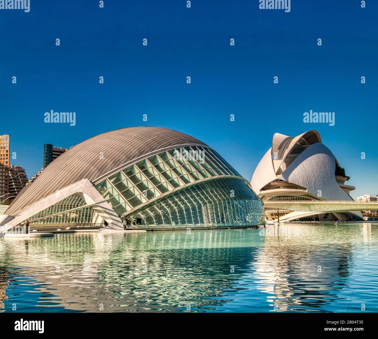 Ciutat de les Arts i les Ciències a Valencia, Spagna Foto Stock