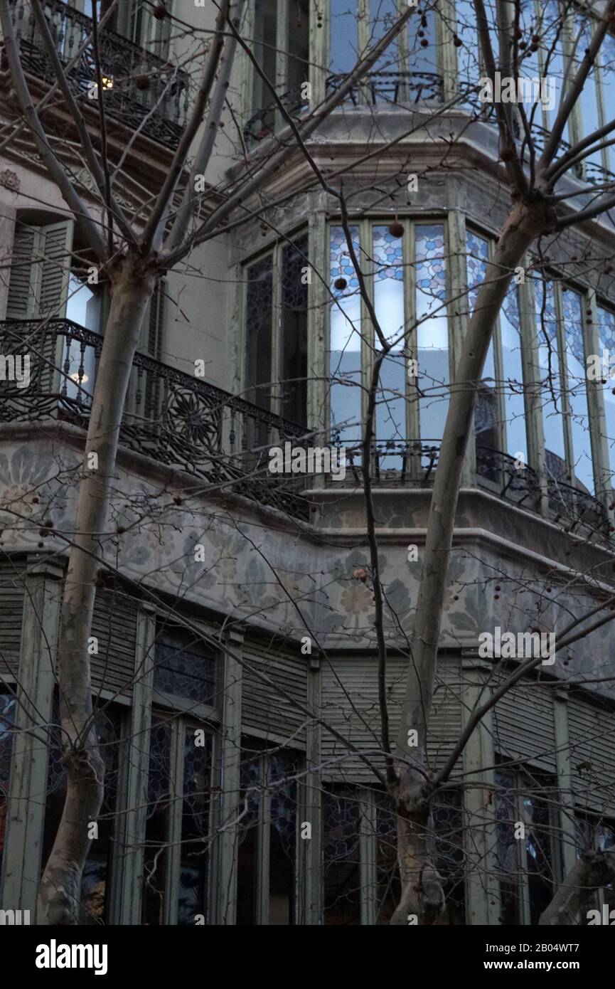 Un Edificio In Stile Liberty, Barcellona, Spagna Foto Stock