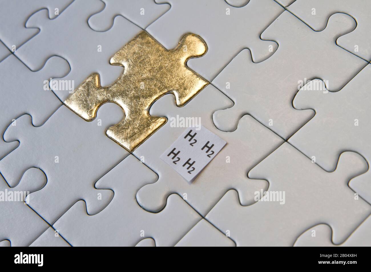 Wasserstoff als Brennstoff ist sauber und Gold Wert Foto Stock