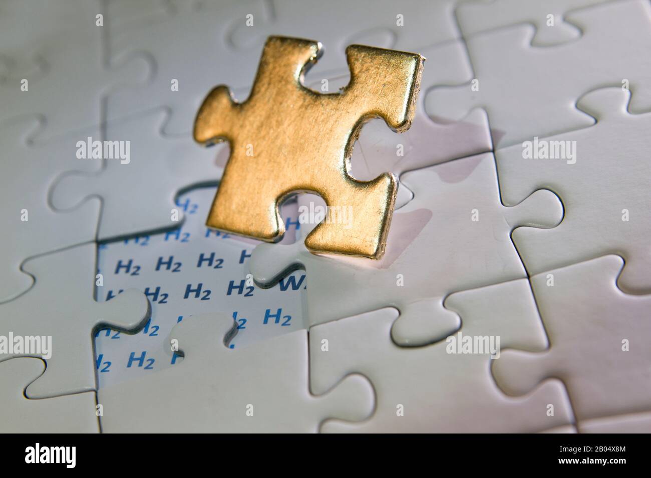 Wasserstoff als Brennstoff ist sauber und Gold Wert Foto Stock