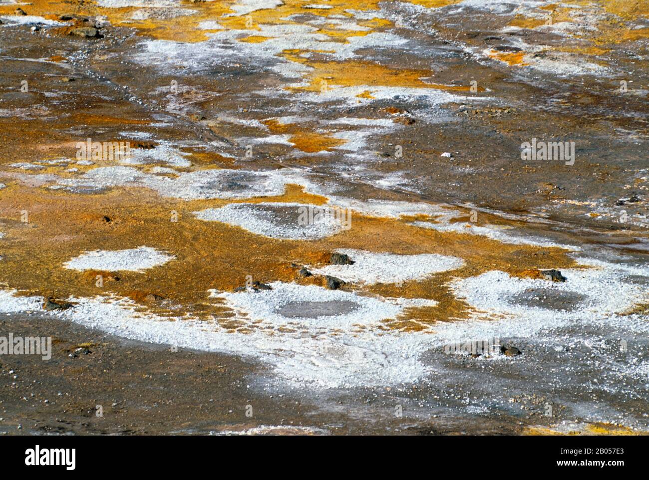 ISLANDA, AREA DEL LAGO MYVATN, AREA VULCANICA NAMASKARD, DEPOSITI DI ZOLFO Foto Stock