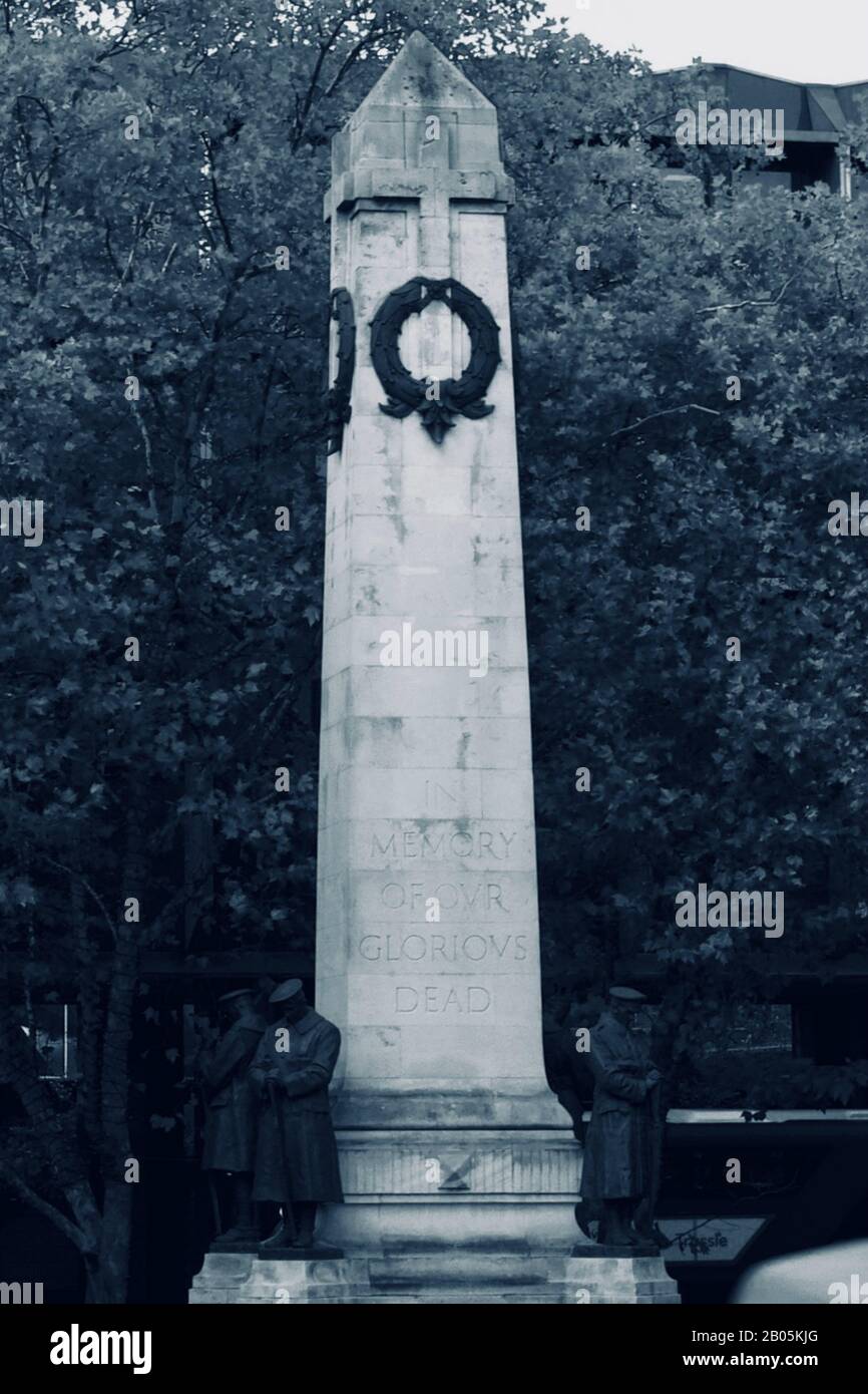 Londra E North Western Railway War Memorial, Euston Railway Station, Camden, Londra, Inghilterra. Foto Stock