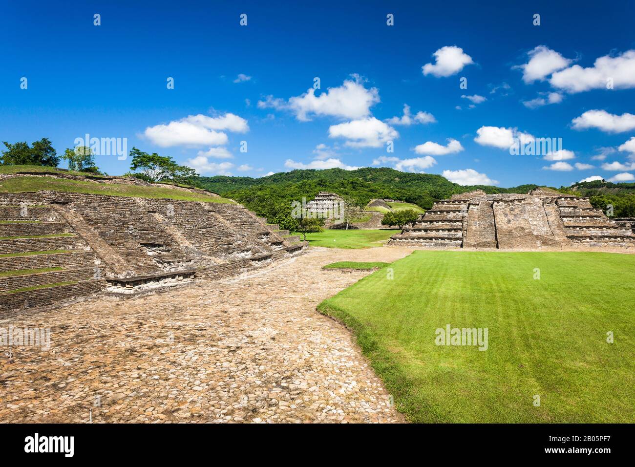 Gruppo Arroyo di El Tajin, il più importante sito archeologico della Mesoamerica nord-orientale, rovine Maya, Veracruz, Messico, America Centrale Foto Stock