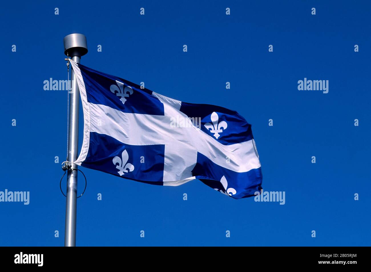 CANADA, QUEBEC, QUEBEC CITY, QUEBEC PROVINCIAL FLAG Foto Stock