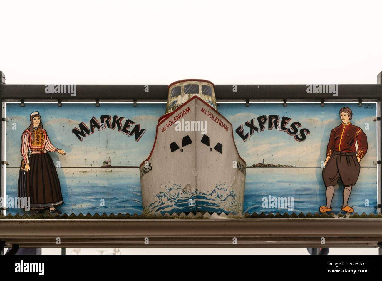 Cartello Per Il Marken Express Ferry, Paesi Bassi Foto Stock