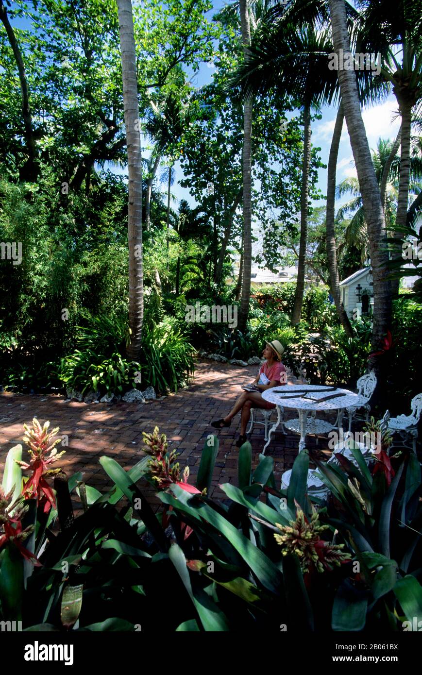 USA, FLORIDA, KEY WEST, AUDUBON HOUSE, GIARDINO Foto Stock
