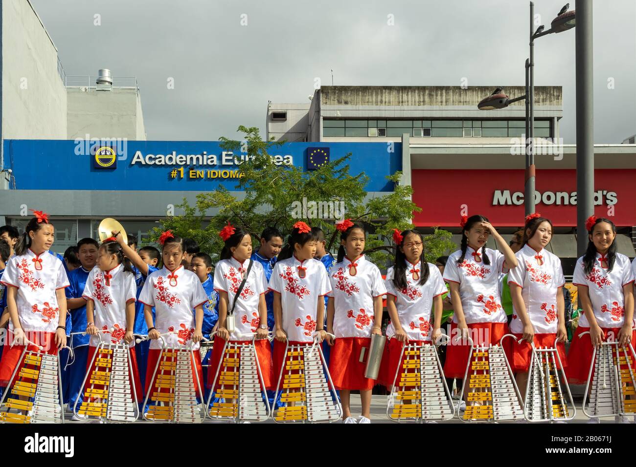 San Jose, Costa Rica. 23rd gennaio 2020. Al festival annuale per onorare la presenza cinese in Costa Rica e celebrare il Capodanno cinese. Foto Stock