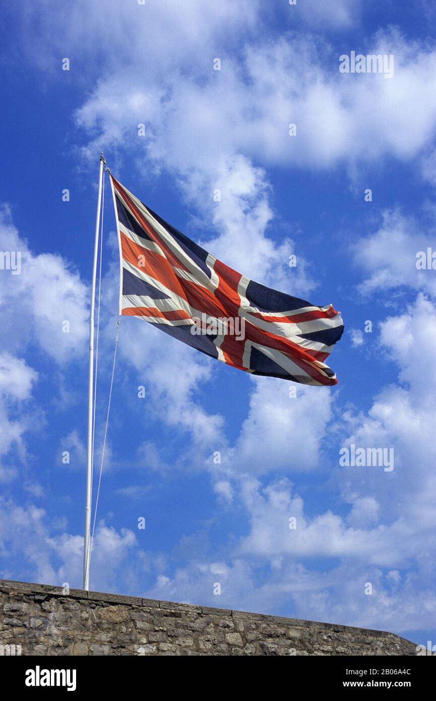 CANADA ONTARIO NIAGARA FALLS, OLD FORT ERIE, UNION JACK, BANDIERA BRITANNICA Foto Stock