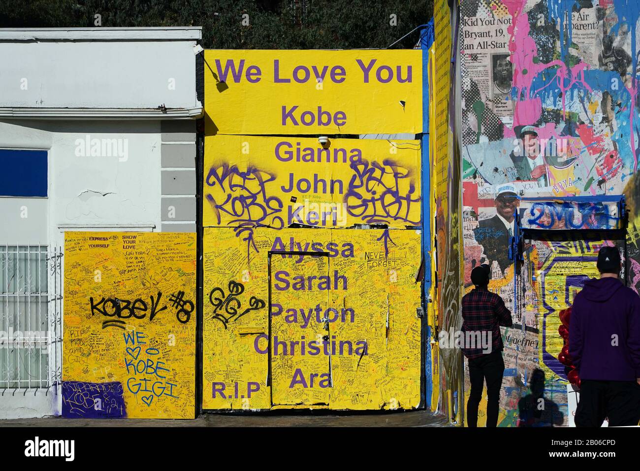 Generale vista generale del murale commemorativo di Kobe Bryant a