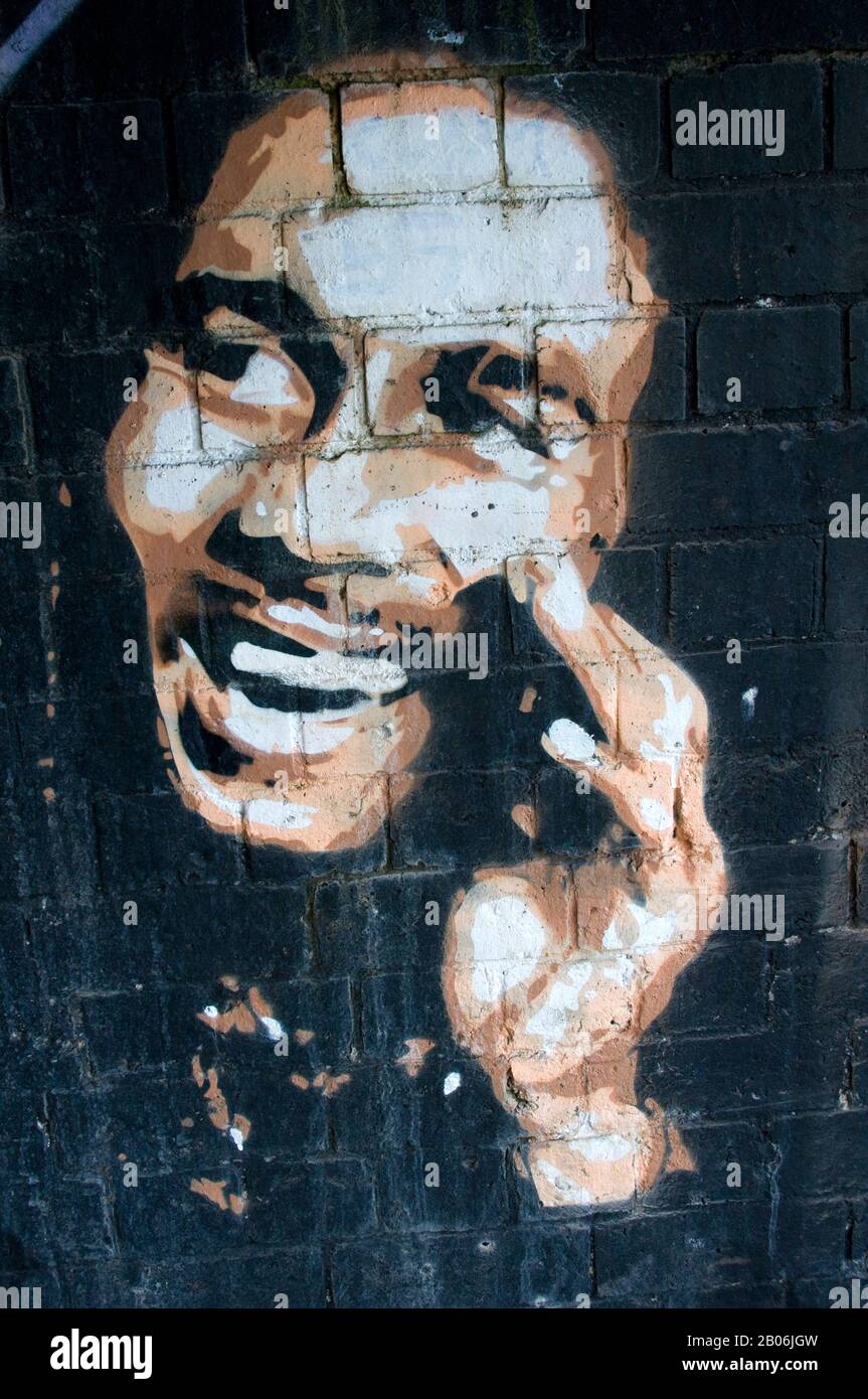 Bob Marley Street Art Birmingham Inghilterra Foto Stock