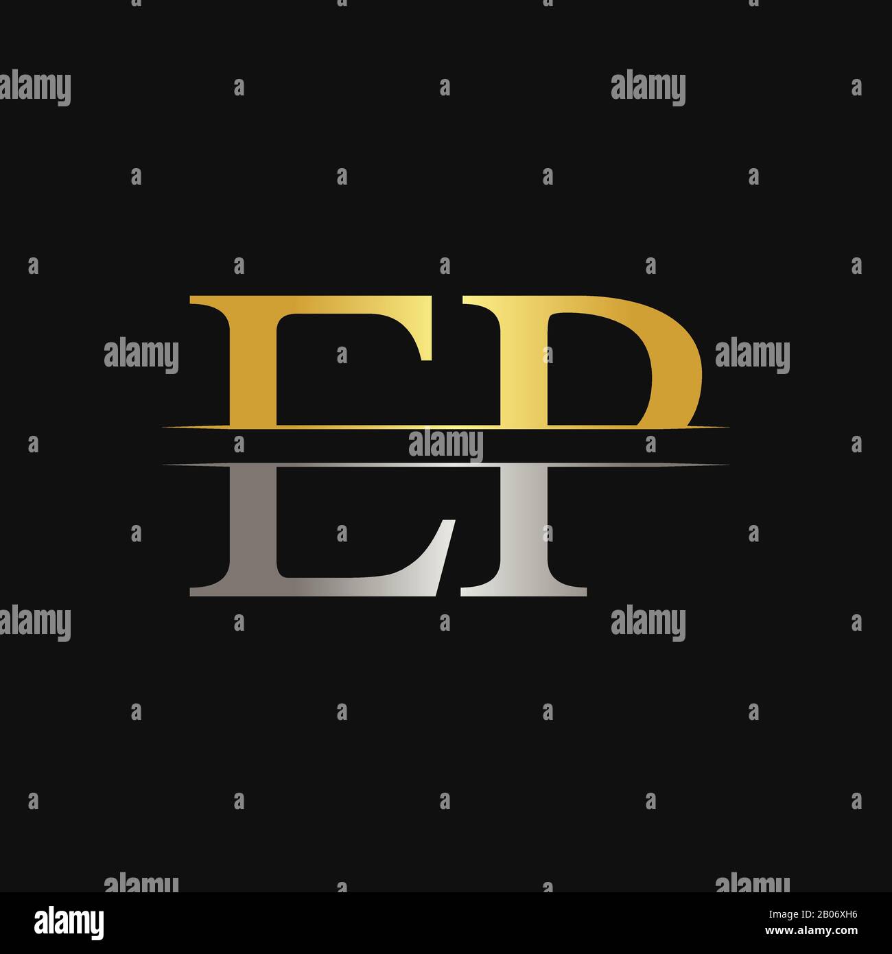 Modello Vettore Commerciale Logo Link Lettera Ep Iniziale. Lettera Creativa Ep Logo Design Illustrazione Vettoriale