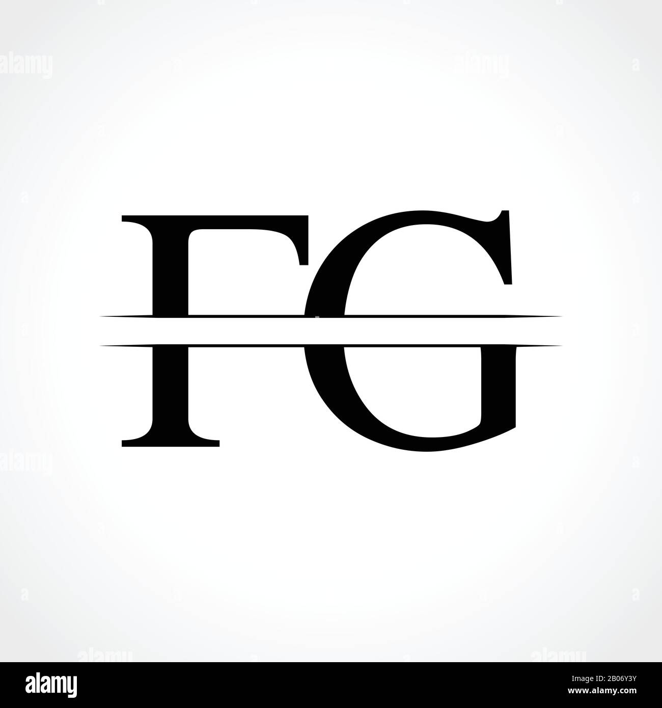 FG lettere del tipo di Logo Design template vettoriale. Lettera astratta FG logo Design Illustrazione Vettoriale