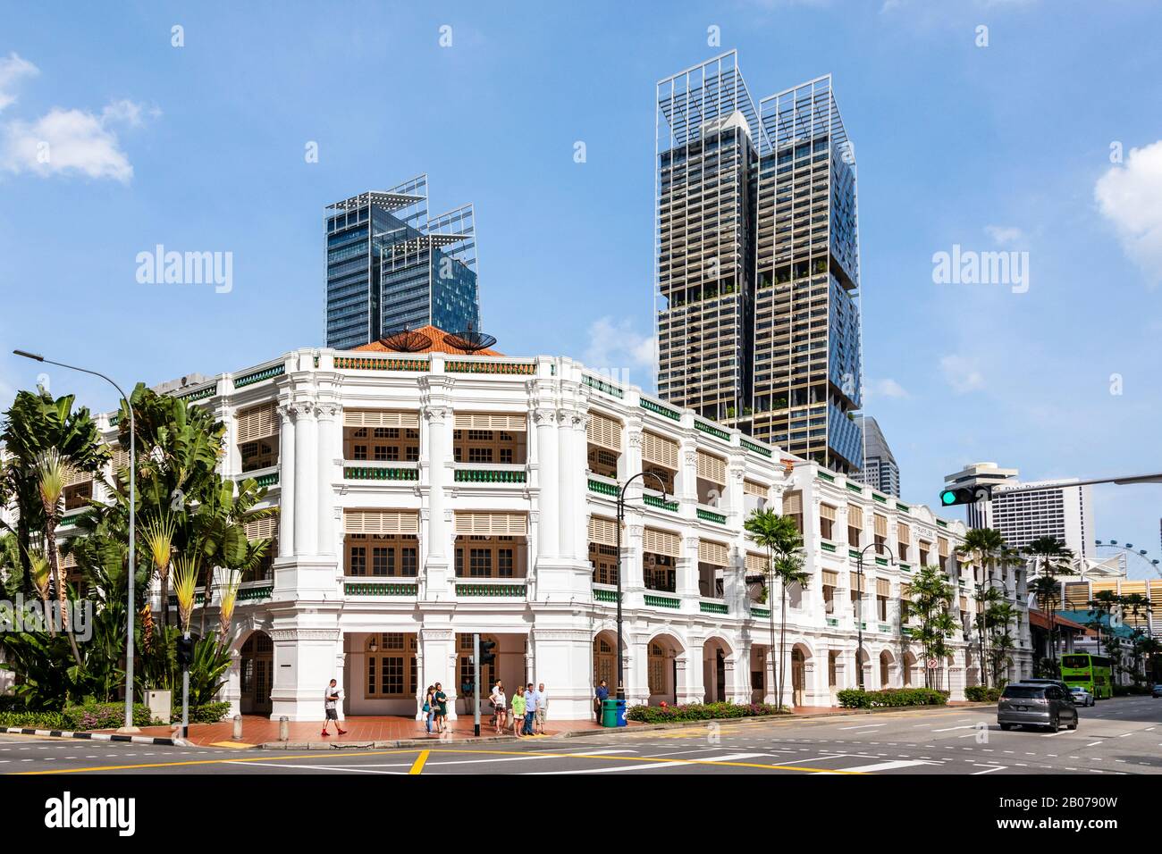 Hotel Raffles, famoso per il cocktail di gin, il Singapore Sling, Singapore, Asia Foto Stock