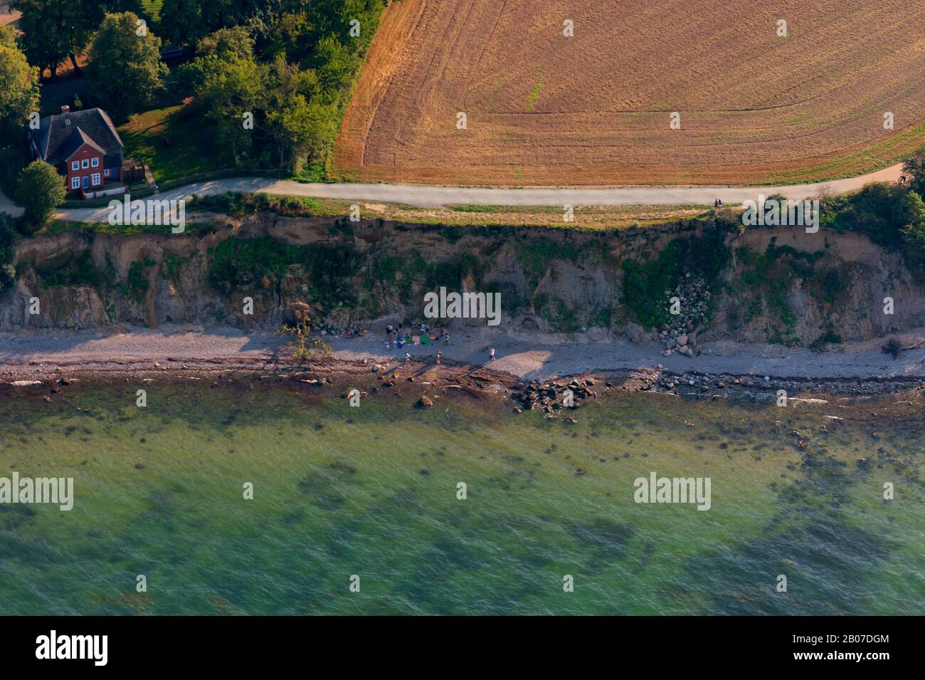 Veduta aerea della ripida costa di Brodten, Germania, Schleswig-Holstein, Ostholstein, Brodten Foto Stock