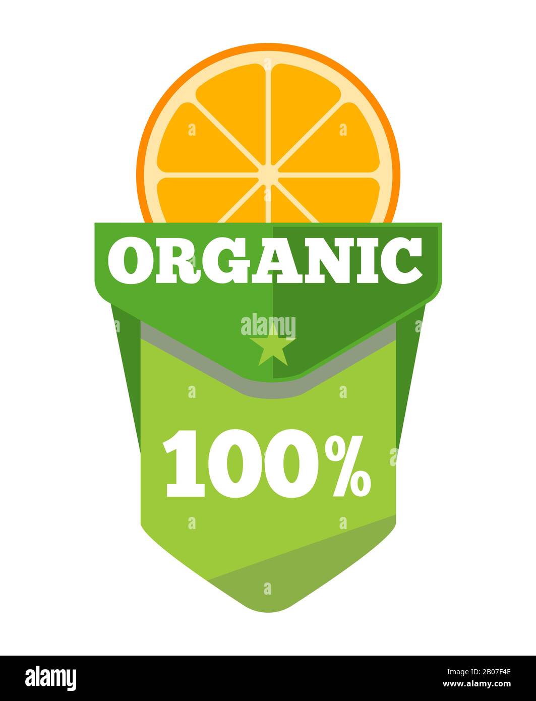 Modello biologico di succo di frutta naturale con arancia. Illustrazione del vettore Illustrazione Vettoriale