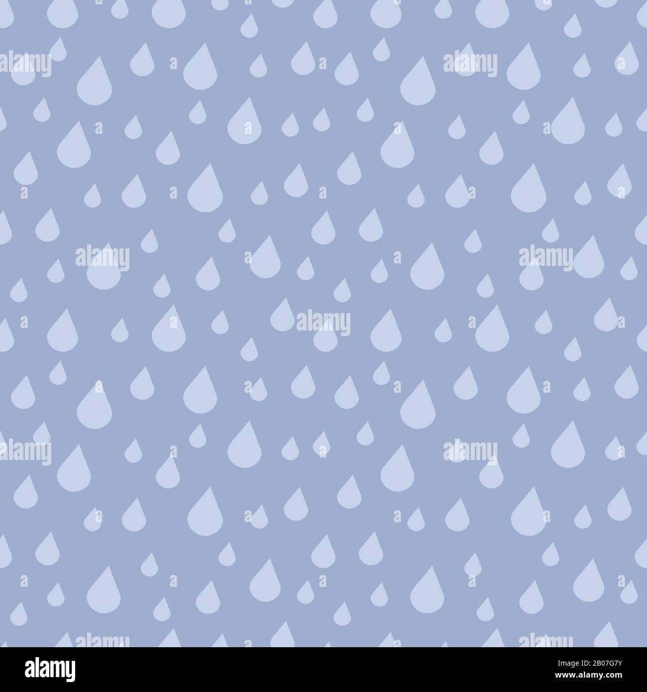 Gocce di pioggia in caduta vettoriale senza cuciture. Illustrazione del tempo piovoso Illustrazione Vettoriale
