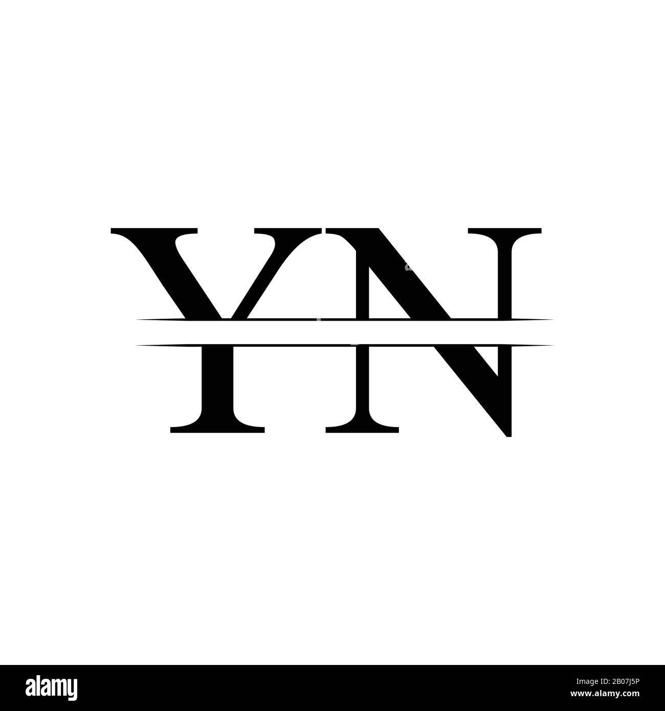 Modello Vettore Di Disegno Con Logo Yn Iniziale. Illustrazione Vettoriale Del Logo Commerciale Yn Della Lettera Creativa Illustrazione Vettoriale
