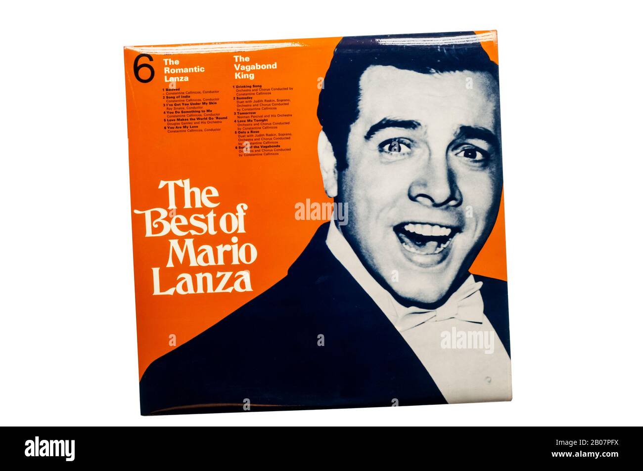 Il Best of Mario Lanza è stato un set di 6 LP realizzato Da Readers Digest nel 1969. Viene visualizzato il sesto record in set. Foto Stock