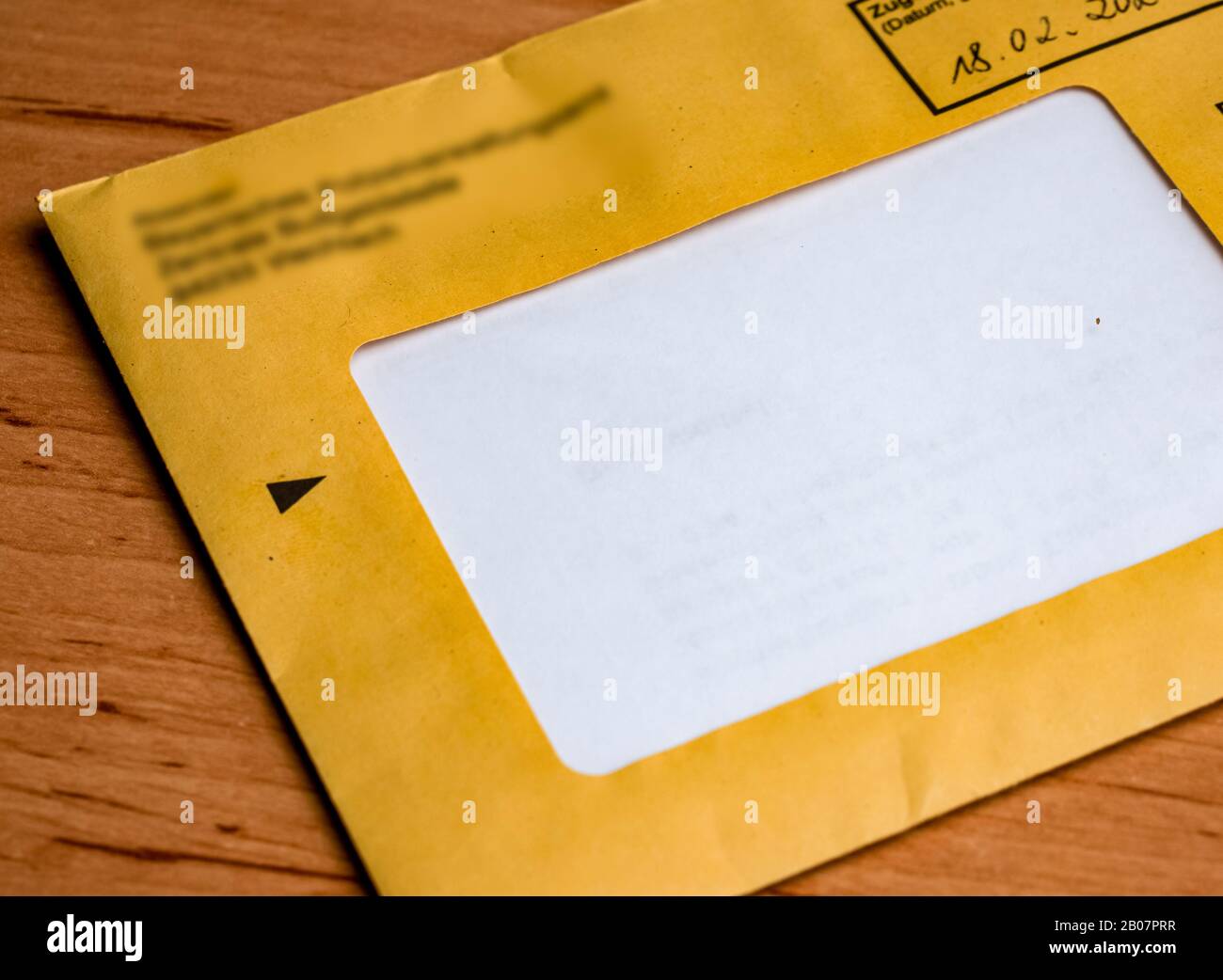 Lettera amministrativa notifica di ammenda amministrativa in tedesco Foto Stock
