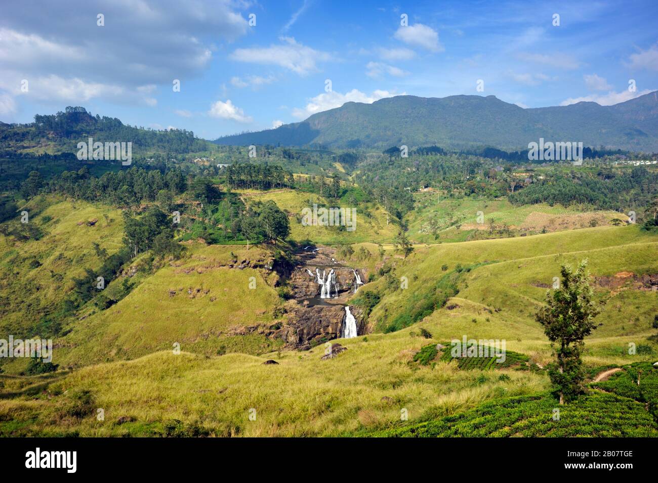 Sri Lanka, Nuwara Eliya, Cascate Di San Clair Foto Stock