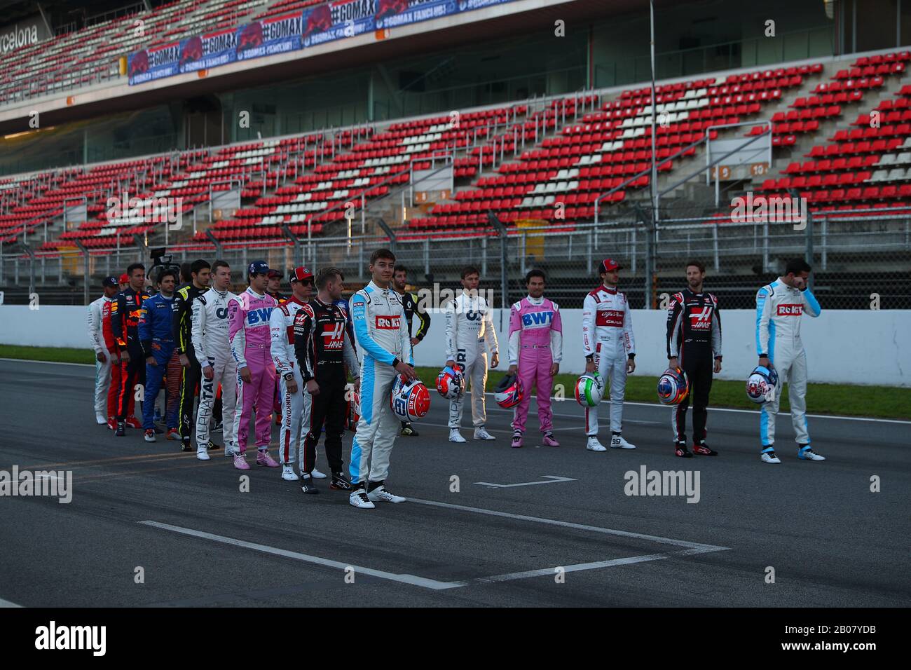 Piloti Photo Group Formula 1 World Championship 2020, Winter testing Days 1 2020 Barcelona, 19-21 febbraio 2020. Foto Stock