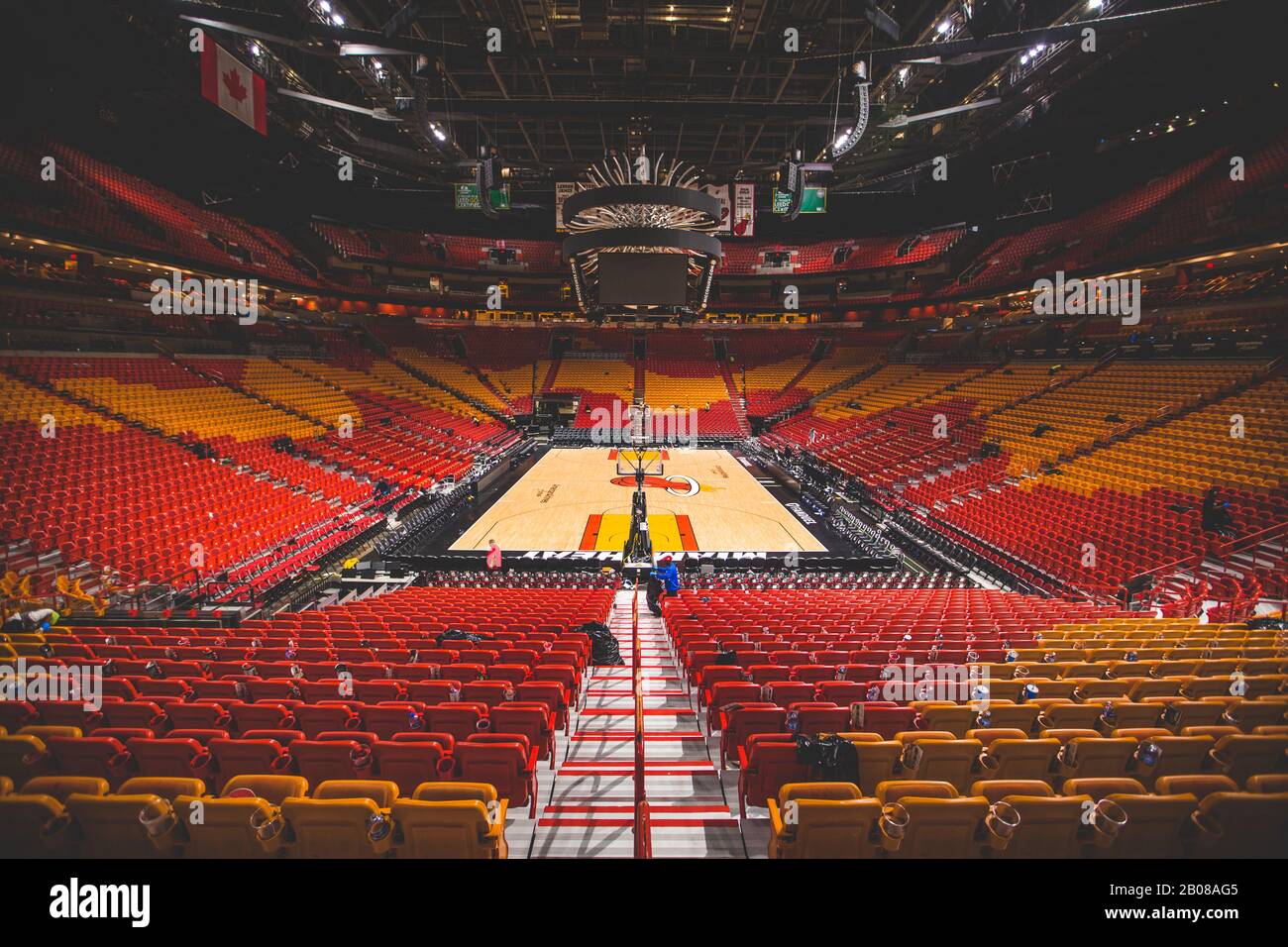 American Airline Arena vuoti posti di dopo una partita di basket Miami Heat  Foto stock - Alamy