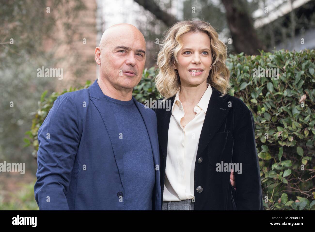 Luca Zingaretti e Sonia Bergamasco Photocall dei nuovi episodi della finzione italiana 'il Commissario Montalbano' (Photo by Matteo Nardone/Pacific Press) Foto Stock