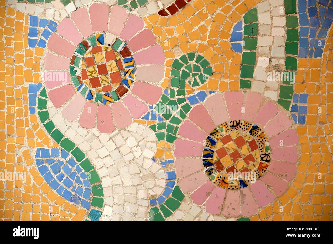 Antico mosaico barocco con forme originali Foto Stock