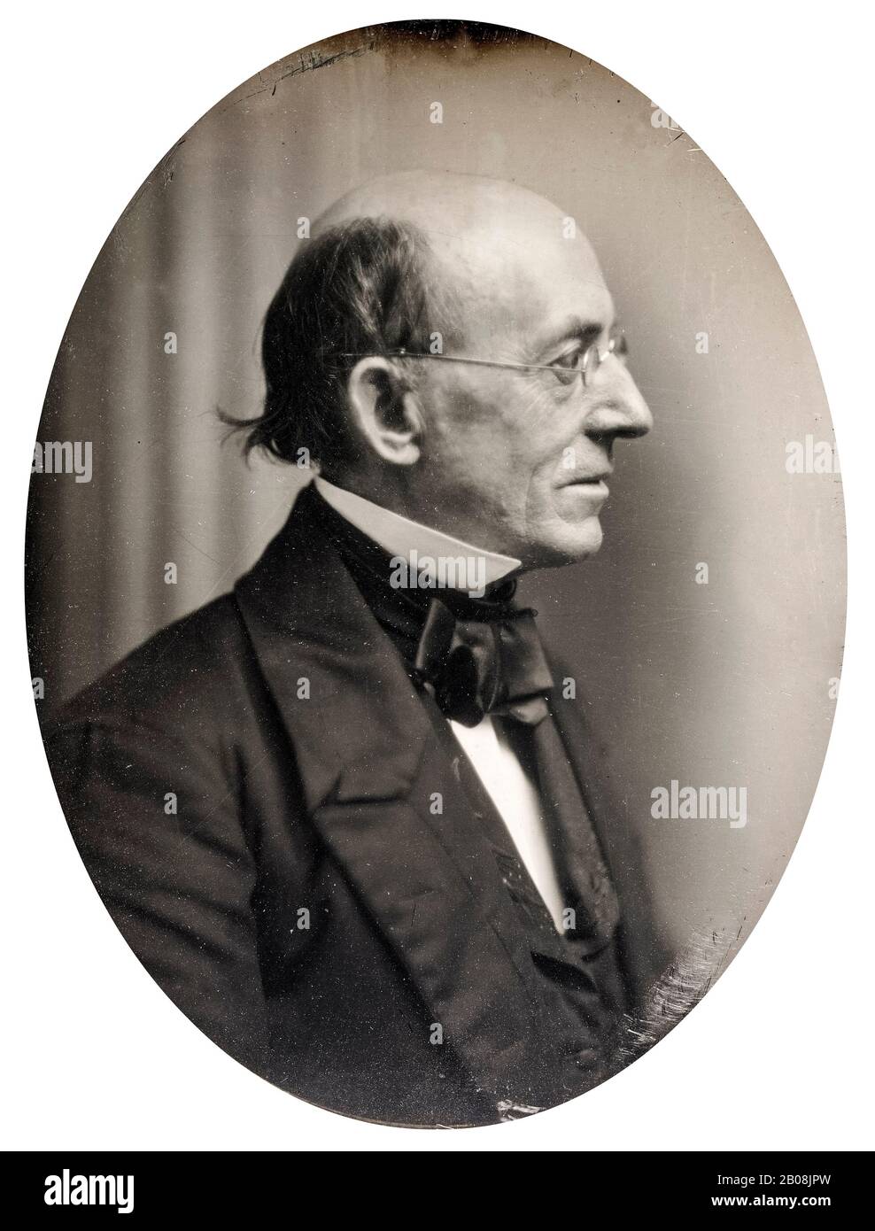 William Lloyd Garrison (1805-1879), Abolizionista, ritratto fotografia di Southworth & Hawes, circa 1851 Foto Stock