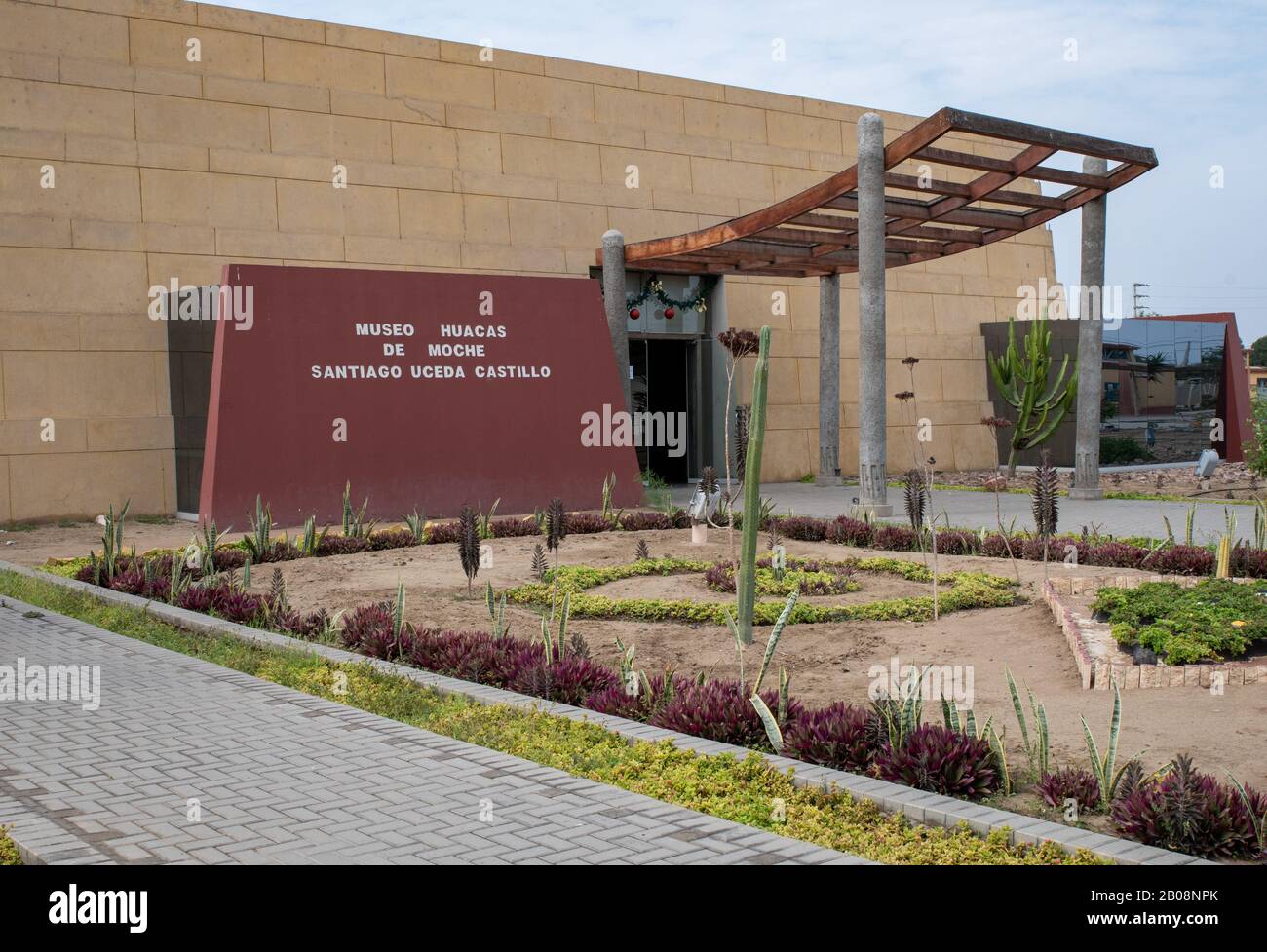 Museo e centro interpretativo presso l'Huacas de la Sol y Luna a Moche vicino Trujillo, Perù Foto Stock