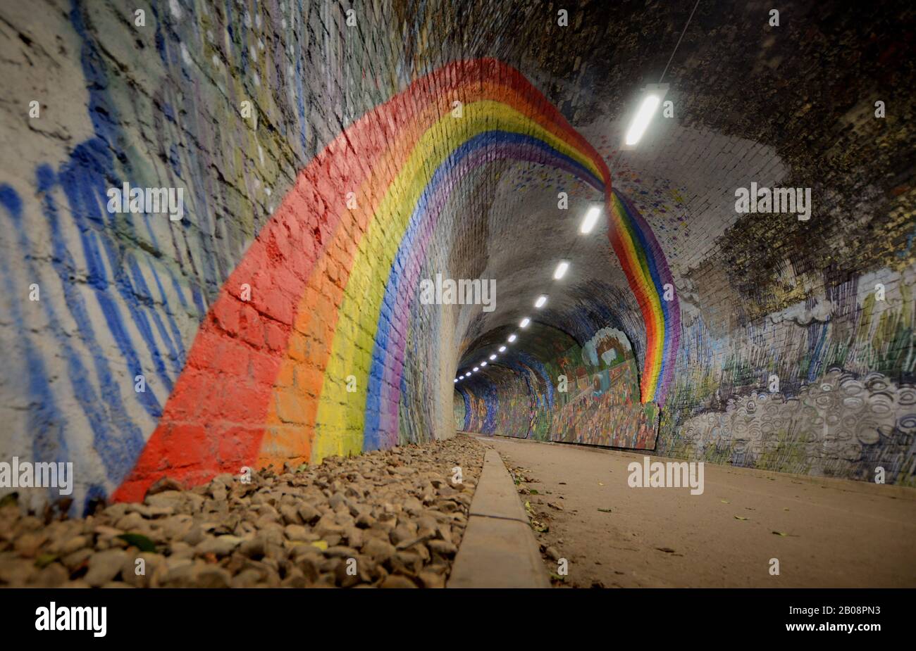 Progetto Mural Del Tunnel Di Colinton Foto Stock
