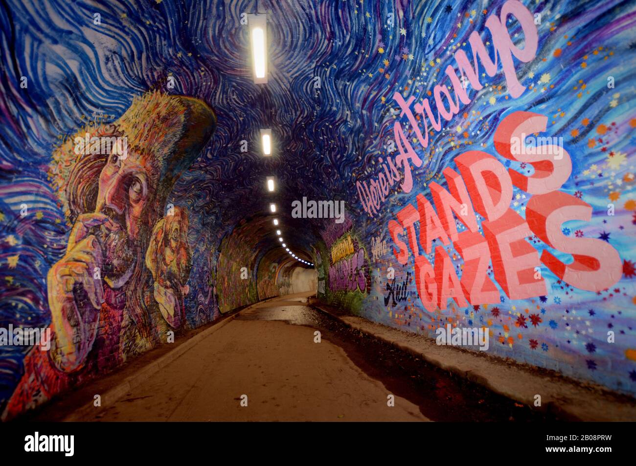 Progetto Mural Del Tunnel Di Colinton Foto Stock