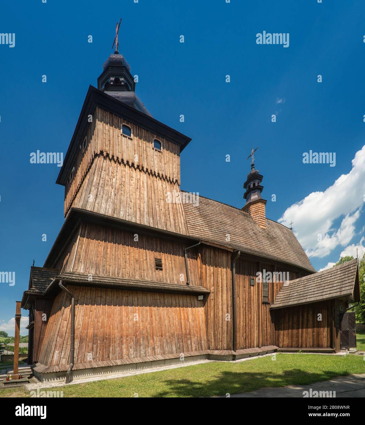 Natività, 16th secolo, legno, cattolico romano, nel villaggio di Kruzlowa Wyzna, Carpazi occidentali, Malopolska, Polonia Foto Stock
