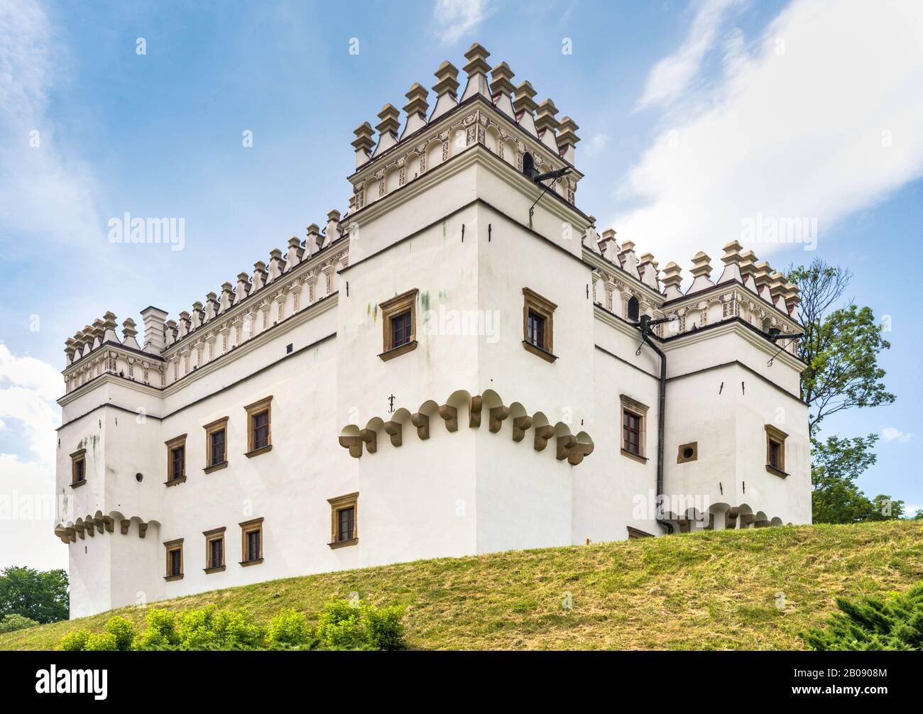 Castello di Gladysz, 1540, in stile rinascimentale, maniero, museo, a Szymbark, Malopolska, Polonia Foto Stock