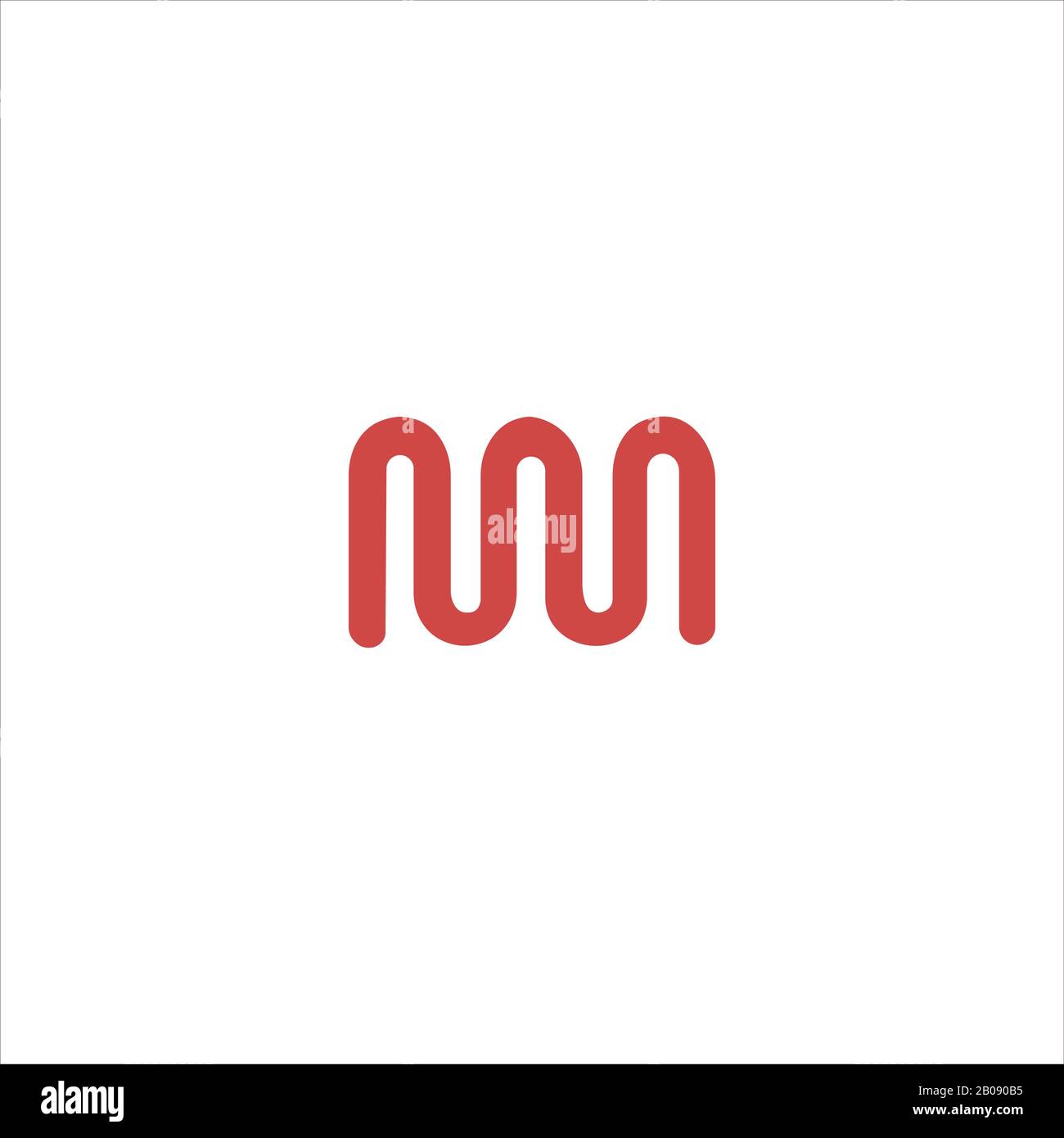 Modello di progettazione vettoriale del logo Mn o nm della lettera iniziale Illustrazione Vettoriale