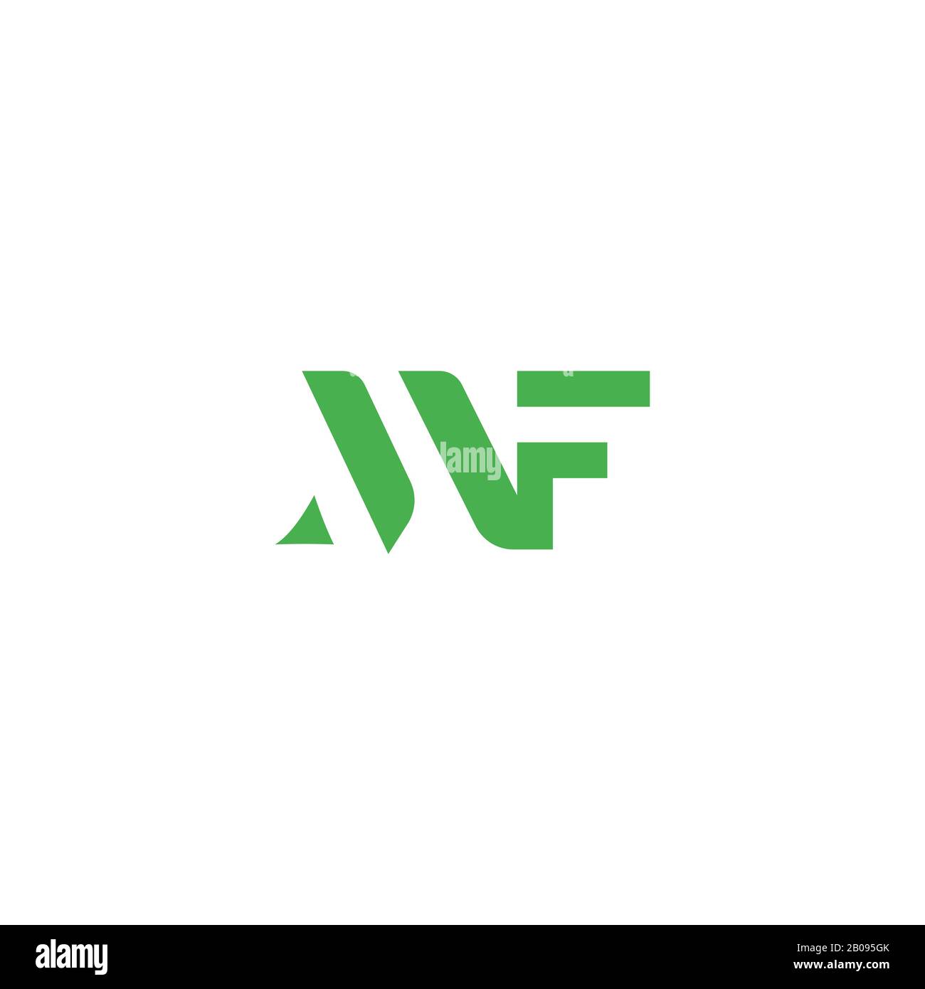 Lettera iniziale modello di logo mf o fm Illustrazione Vettoriale