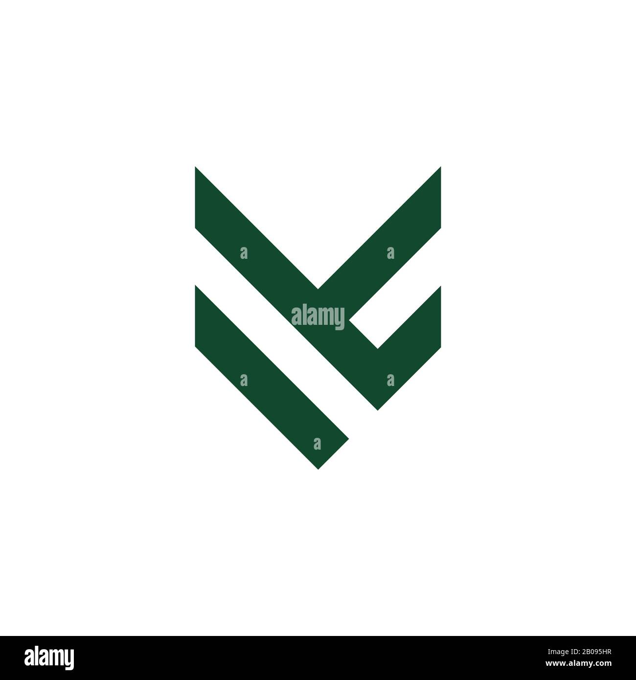 Lettera iniziale modello di logo mf o fm Illustrazione Vettoriale