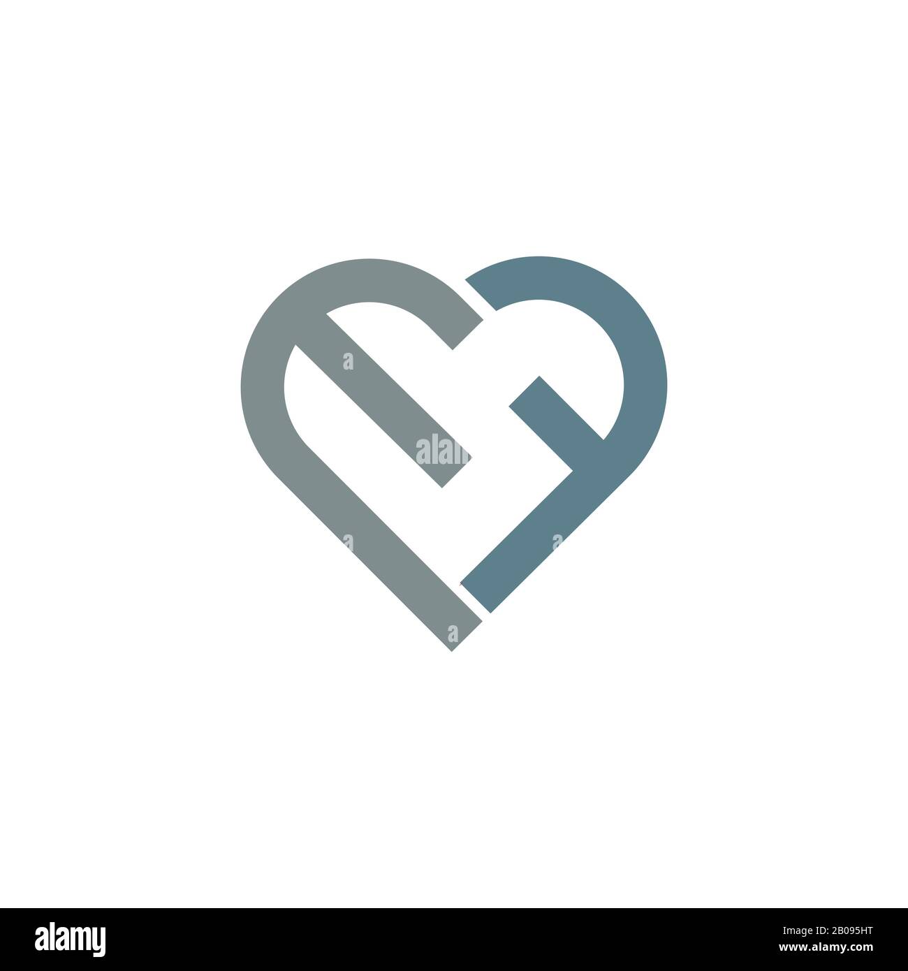 Lettera iniziale modello di logo mf o fm Illustrazione Vettoriale