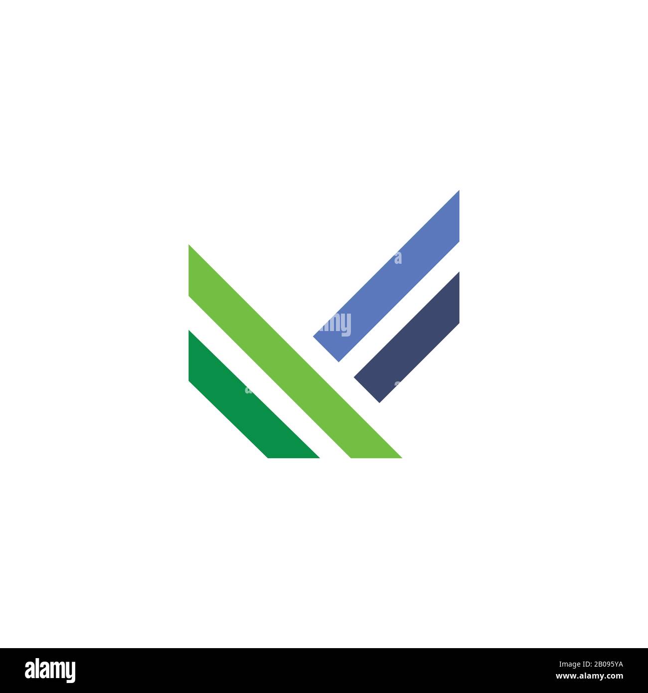 Lettera iniziale modello di logo mf o fm Illustrazione Vettoriale