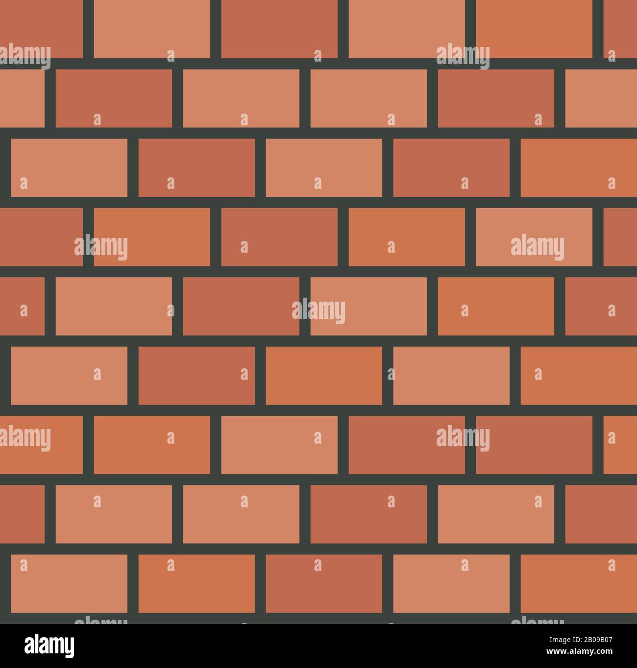 Schema senza giunzioni di piastrelle vettoriali per pareti in mattoni. Illustrazione della texture della piastrella di sfondo Illustrazione Vettoriale