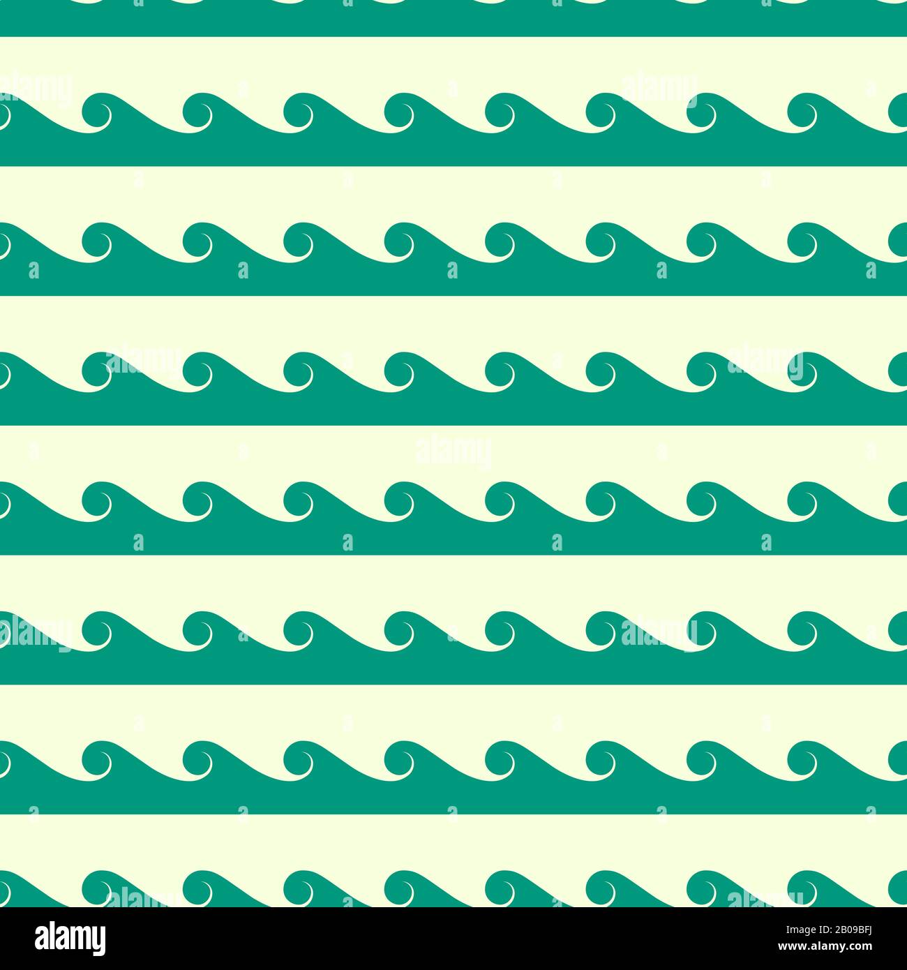 Vettore verde onde senza cuciture pattern. Carta da parati texture decorazione illustrazione piatto Illustrazione Vettoriale