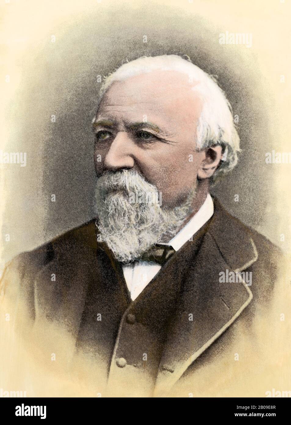 Robert Browning. Mezzitoni colorati a mano di una fotografia Foto Stock
