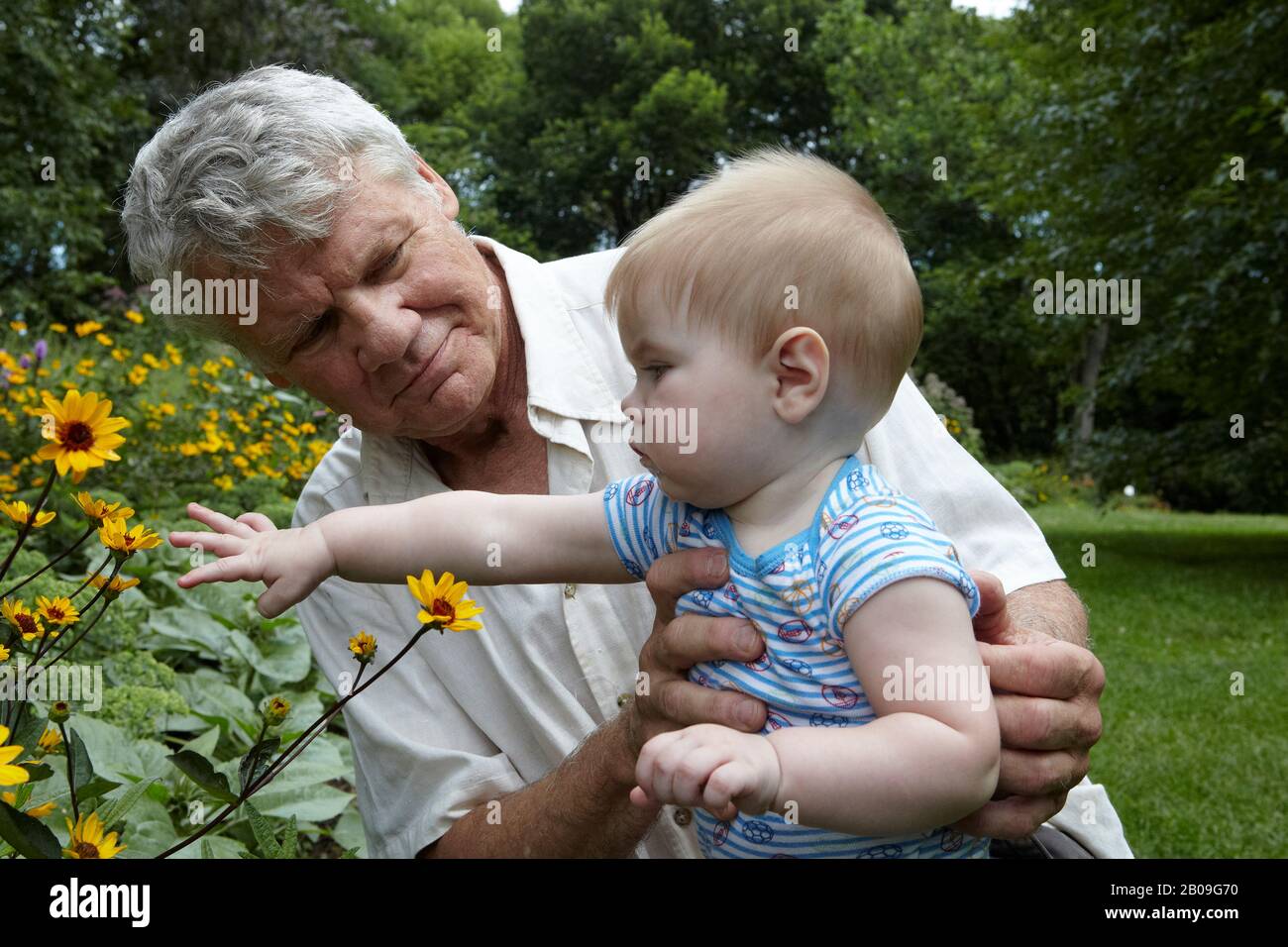 Nonno e nipote Foto Stock