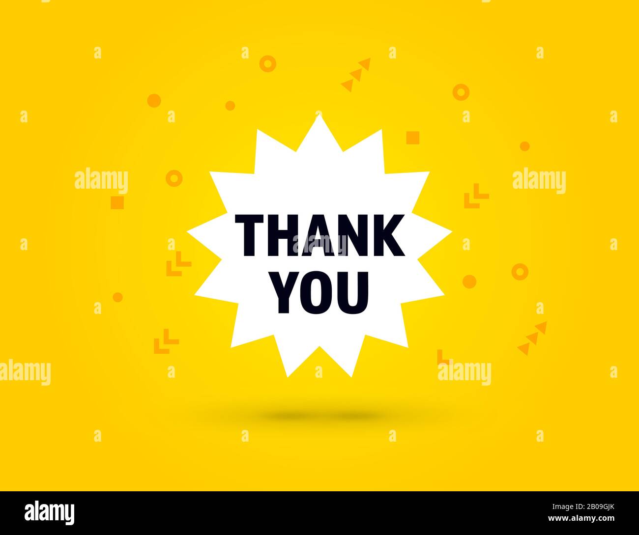 Ringrazio discorso bolla banner pop art stile di memphis Illustrazione Vettoriale