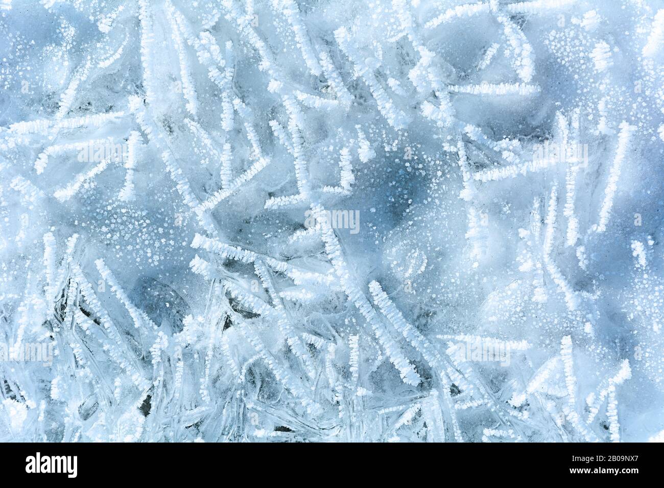 Rime, gelo, ghiaccio texture. ghiaccio texture pattern Foto Stock