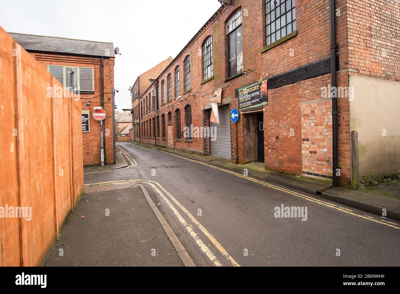 Vecchia fabbrica di merletti a mulino convertito a Long Eaton, Derbyshire, Regno Unito Foto Stock