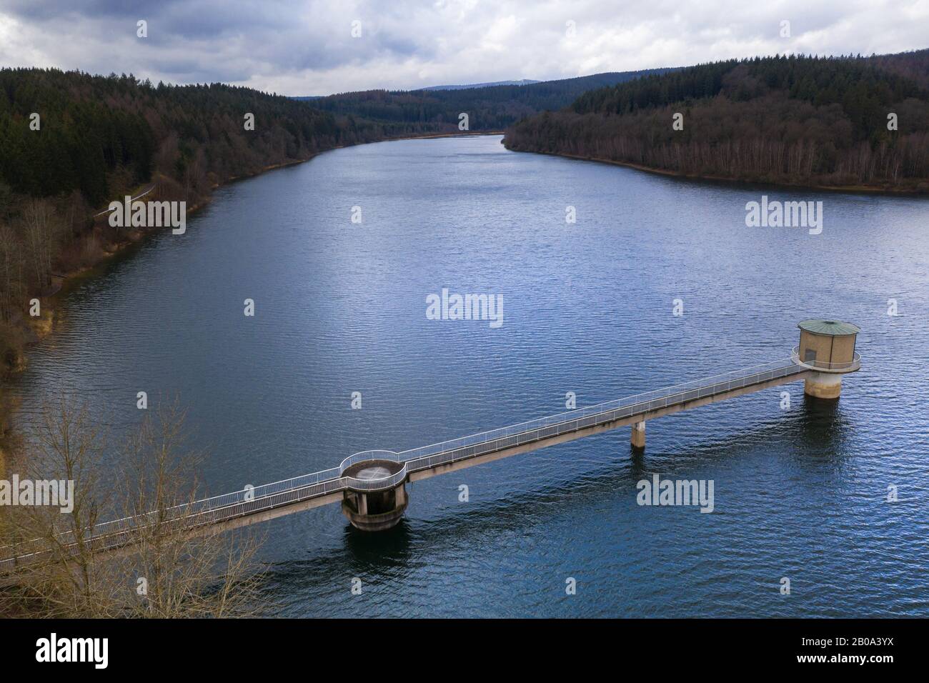 breitenbach lago siegerland germania dall'alto Foto Stock