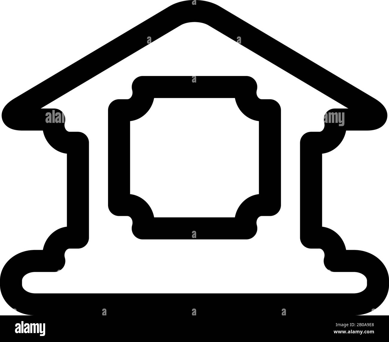 Modello vettore disegno icona banca Illustrazione Vettoriale