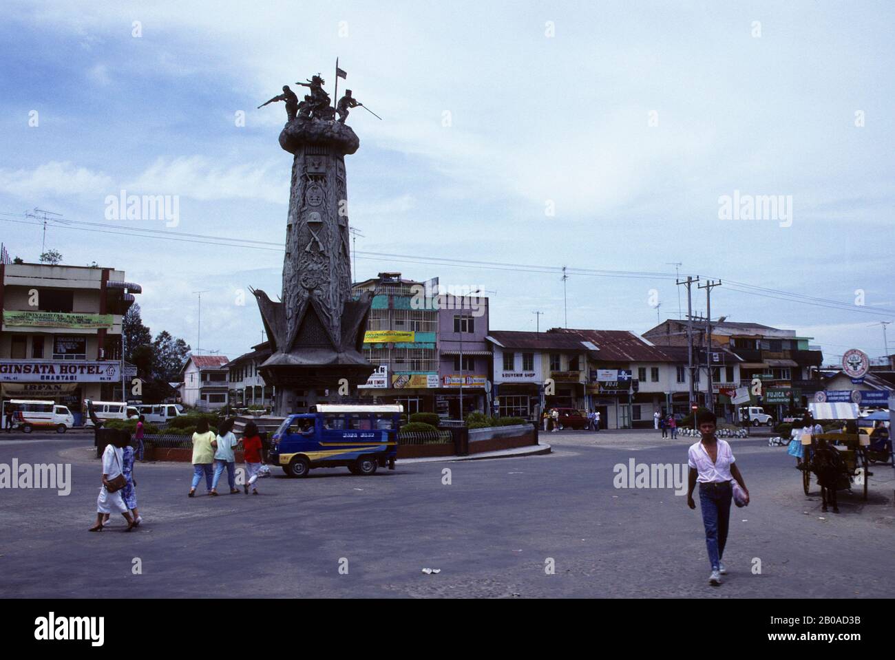 ASIA, INDONESIA, SUMATRA, BRASTAGI, SCENA STRADALE Foto Stock